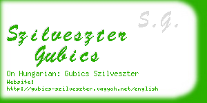 szilveszter gubics business card